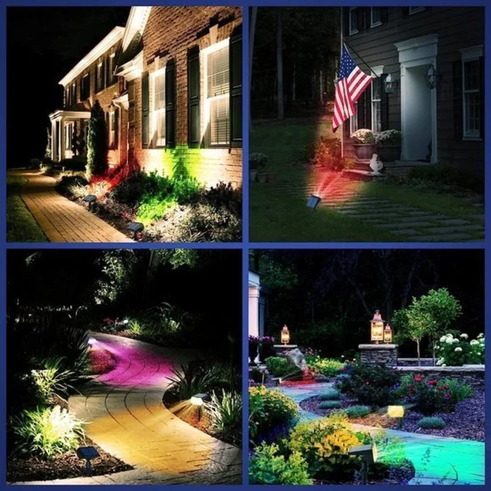 Home 23‎ LED 7 Lighting Modes Solar Powered Halloween Garden Yard Spot Lights